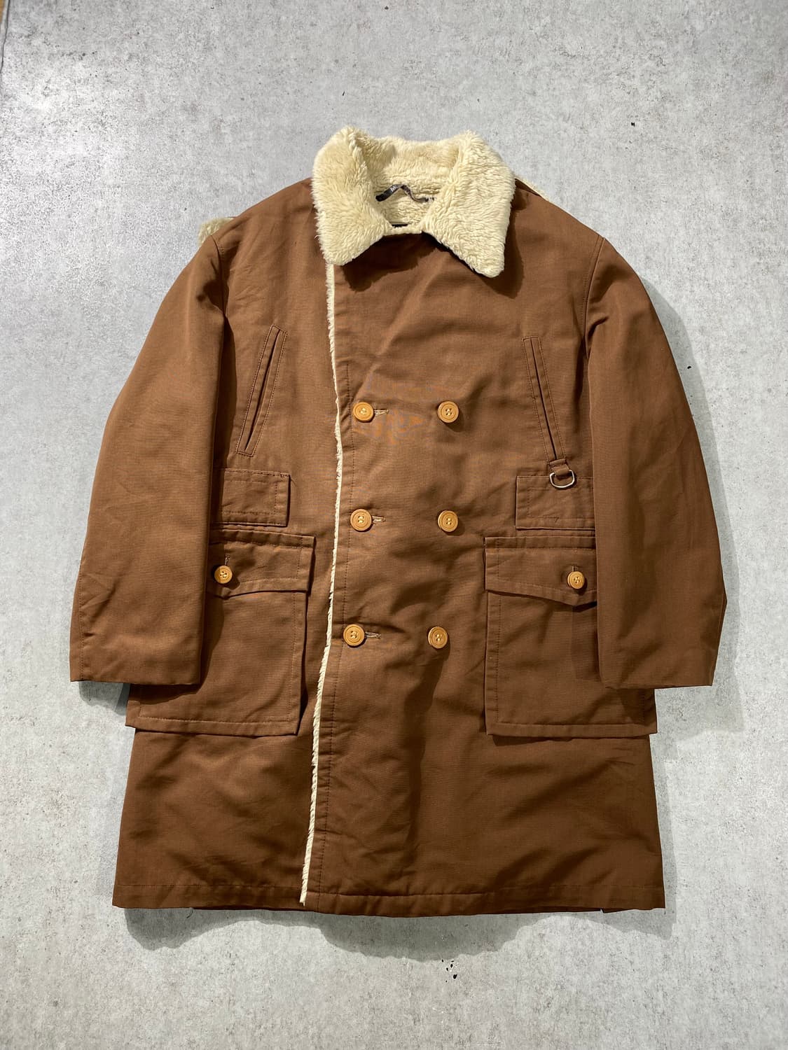 [L] 90s  MCGREGOR 맥그리거 브라운 시어링 후드 코트 상품이미지1