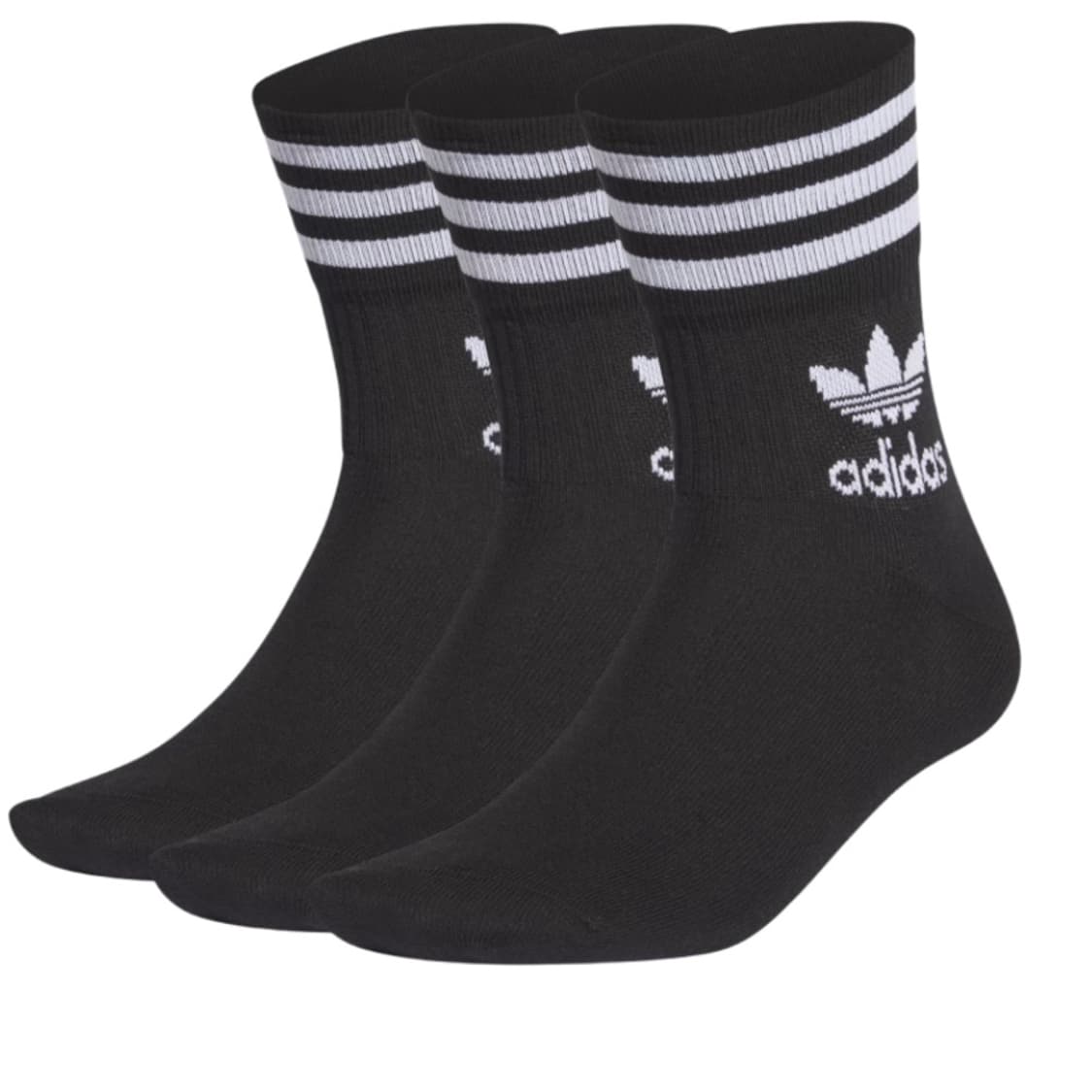[S] 아디다스 미드 컷 크루 삭스 블랙 화이트 (3개입) 상품이미지1