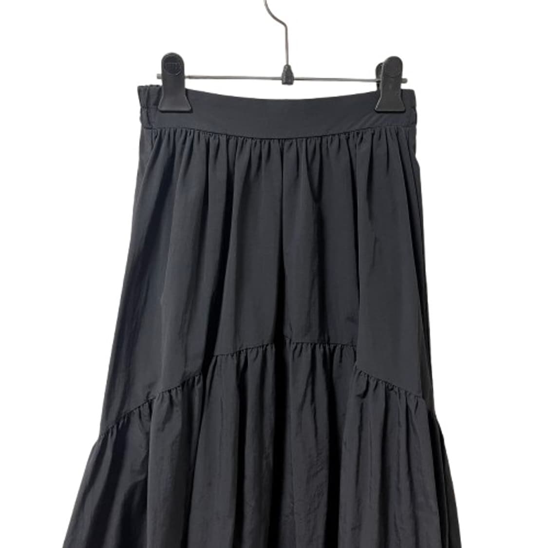 GRL Nylon Gathered Long Flare Skirt 상품이미지3