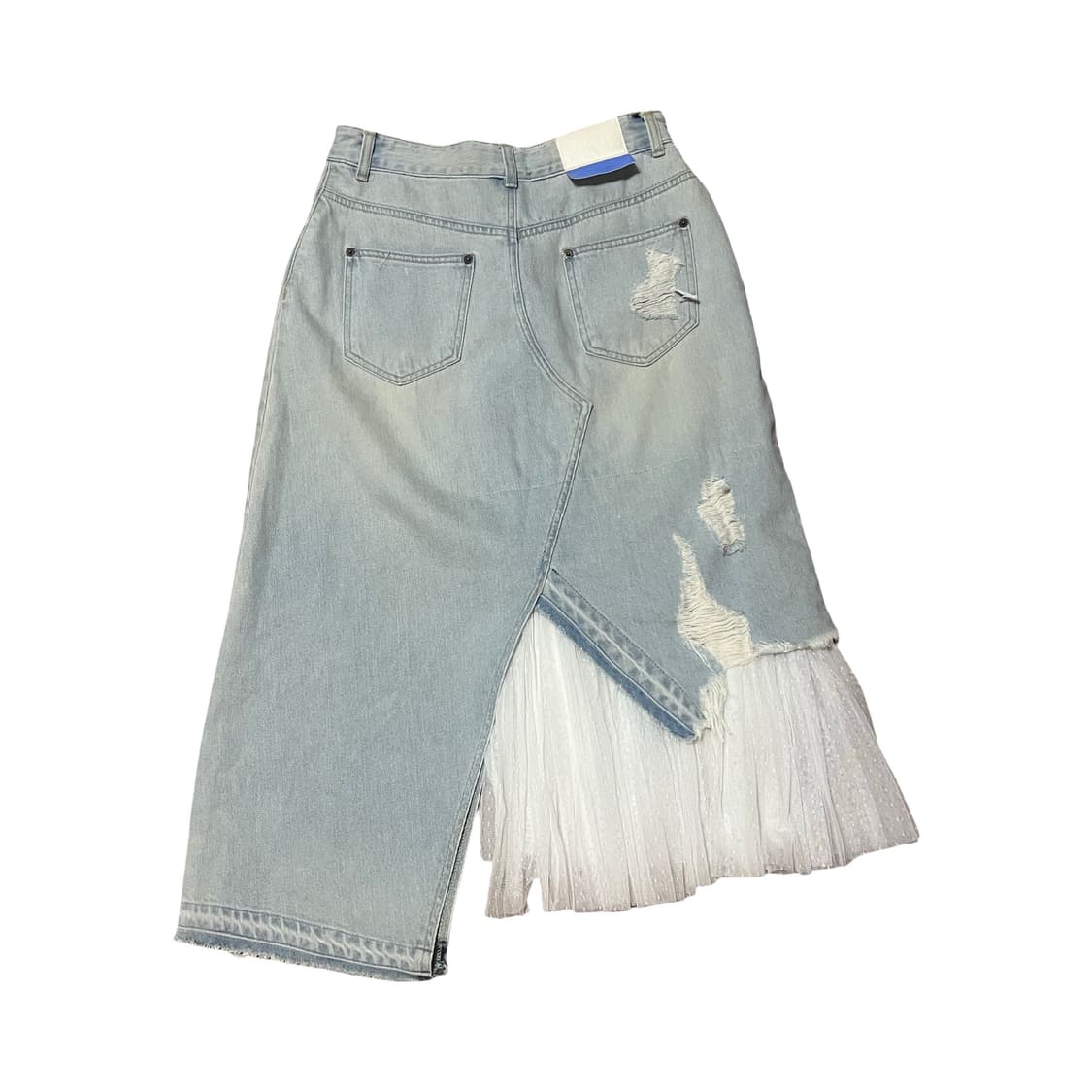 빈티지 데님 믹스 스커트 상품이미지2