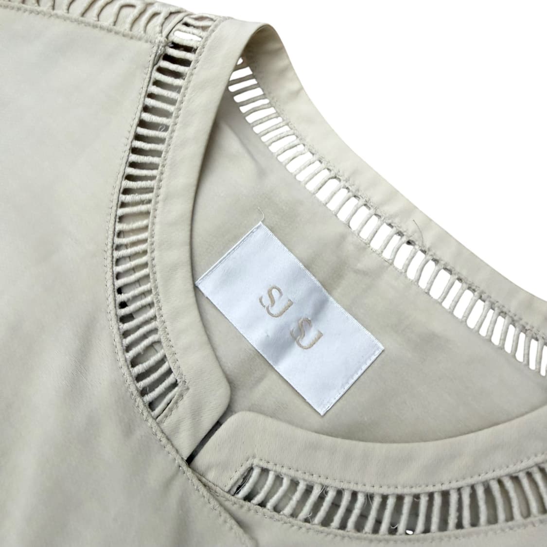 SJSJ 크림 논카라 트렌치자켓 상품이미지8