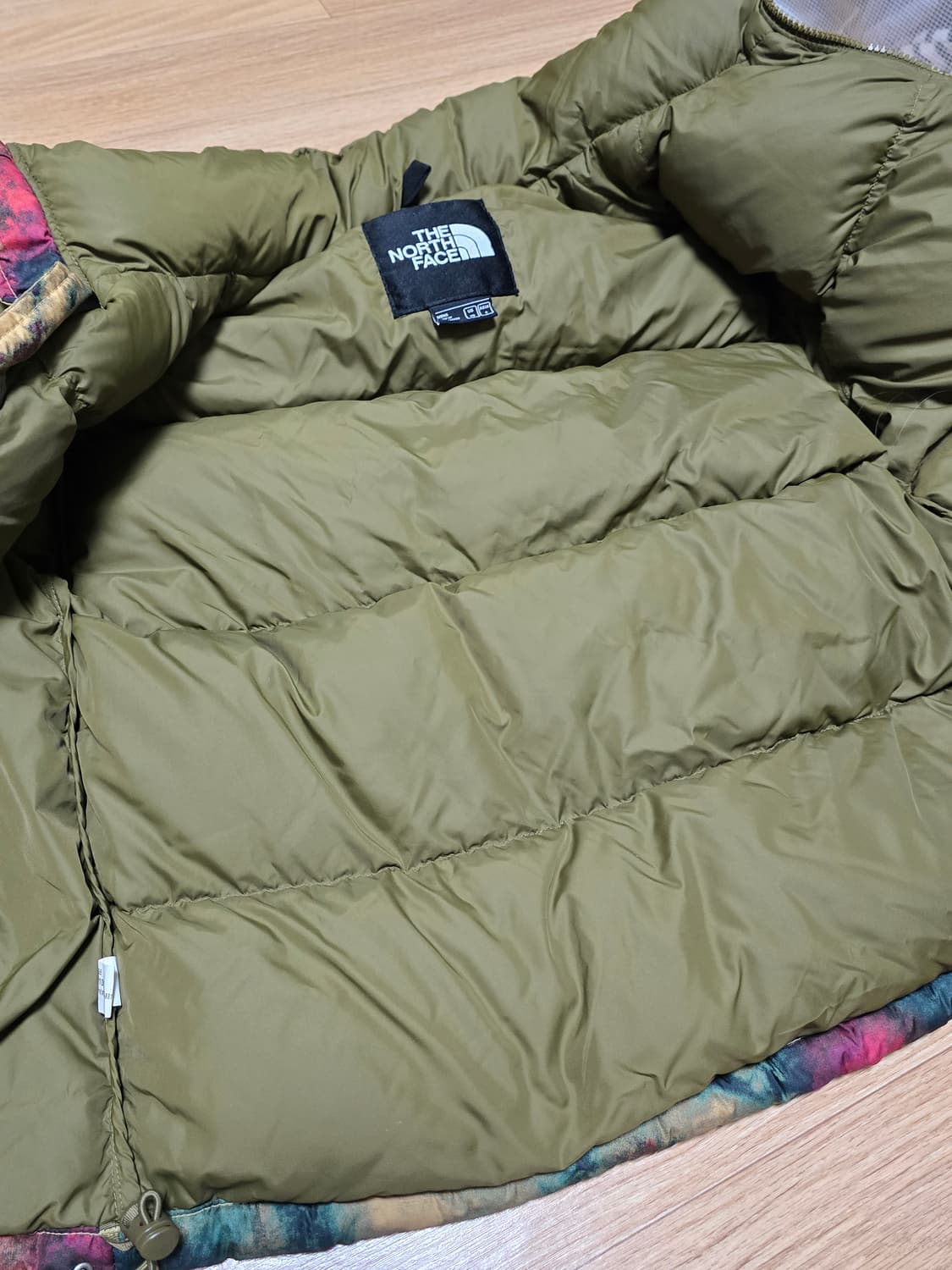 노스페이스 1996 레트로 눕시 타이다이 카키 올리브 패딩 S 상품이미지5