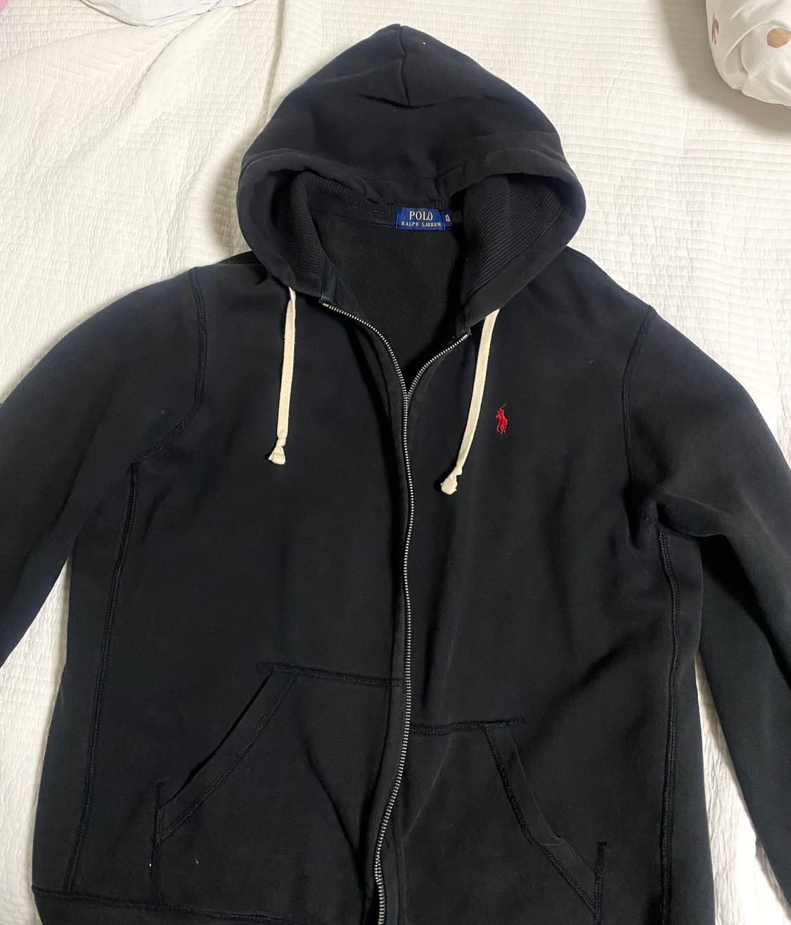 폴로 랄프로렌 검정 기모 후드집업(XL) 상품이미지1
