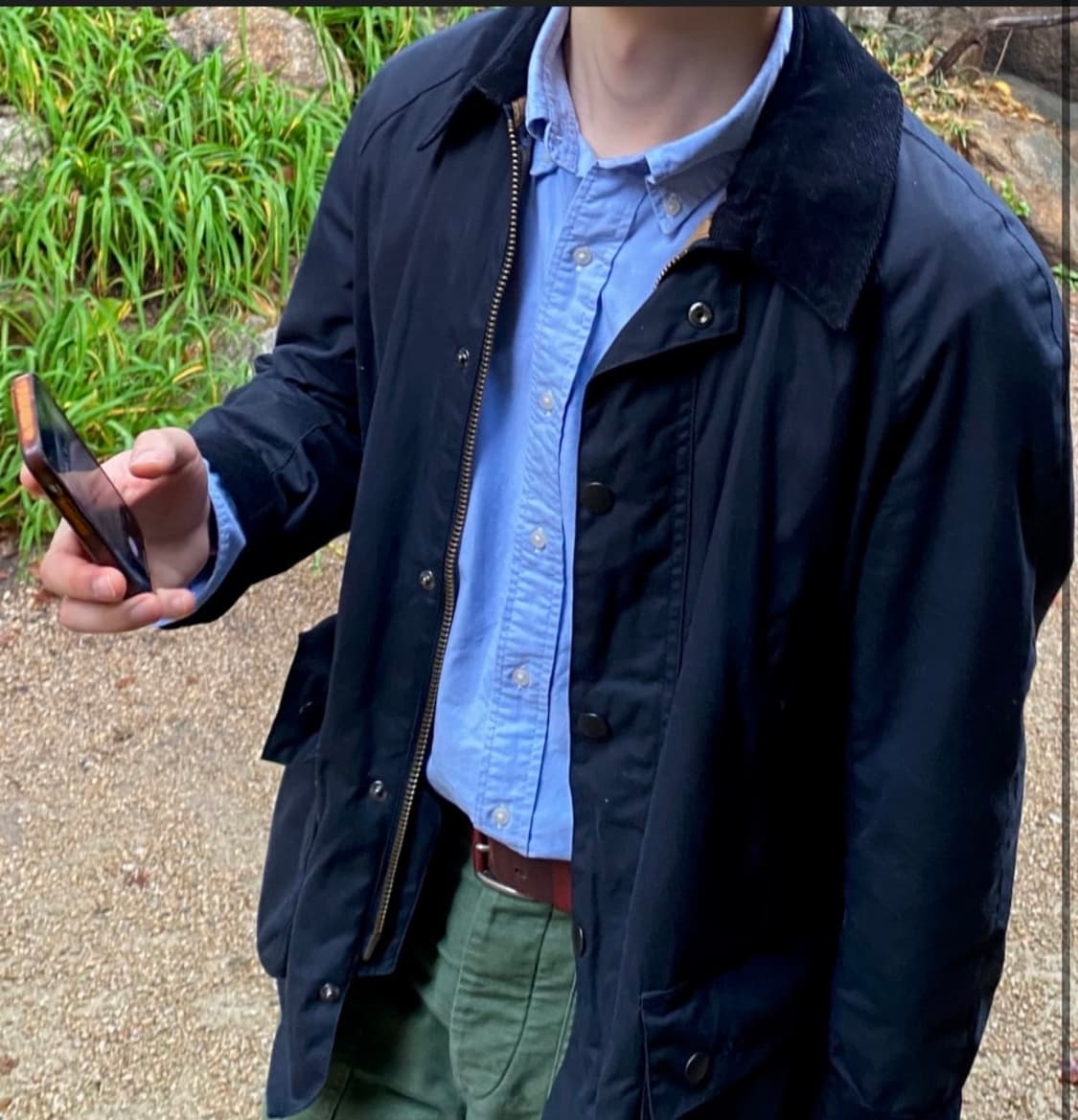 (새상품)Barbour 바버 애쉬비 자켓 네이비 xl 상품이미지4