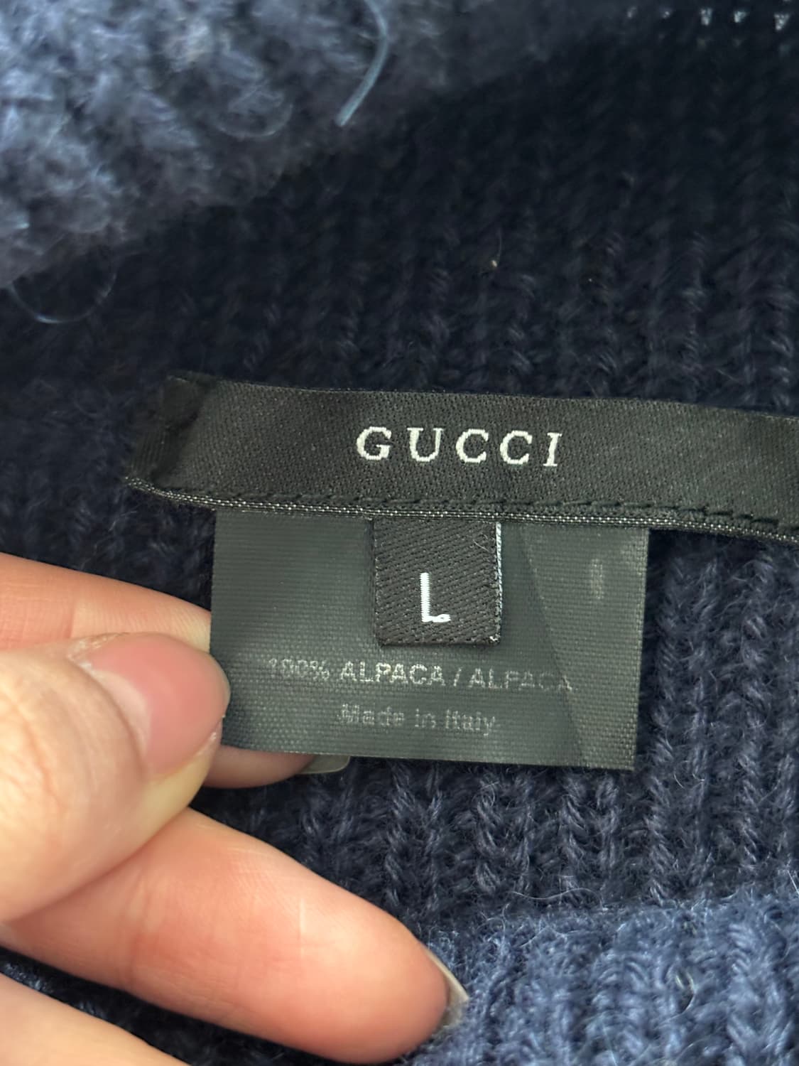 Gucci 구찌 네이비 알파카 터틀넥 니트 상품이미지5