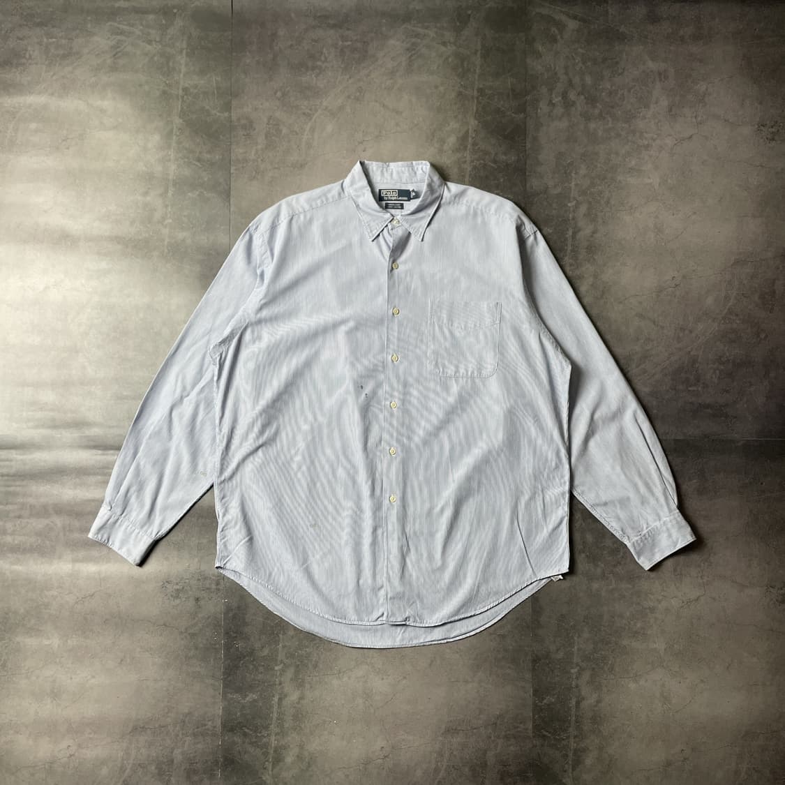 RALPH LAUREN 랄프로렌 블루 스트라이프 코튼 셔츠 A00420 상품이미지1