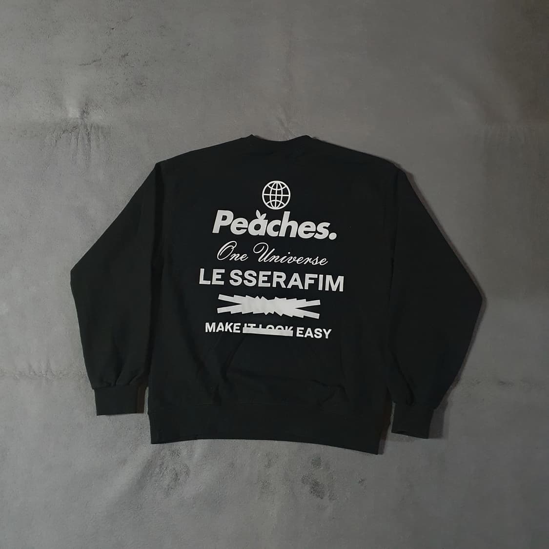 피치스 르세라핌 맨투맨 M 블랙 상품이미지1