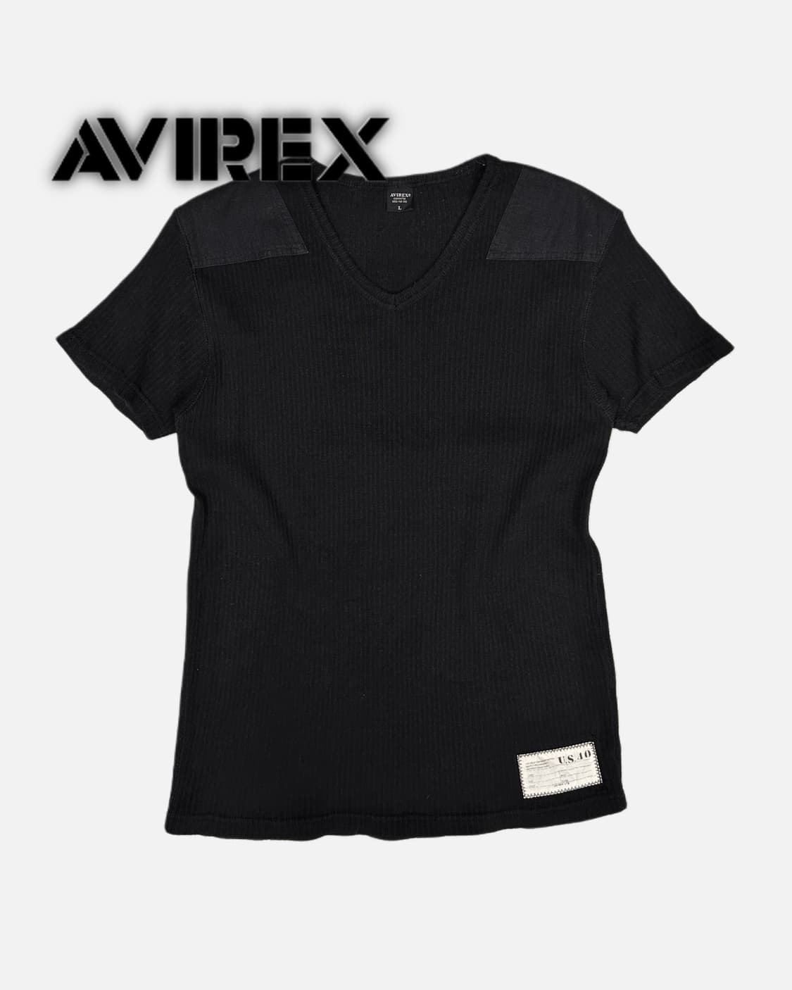 military ribbed v-neck t-shirt 상품이미지1