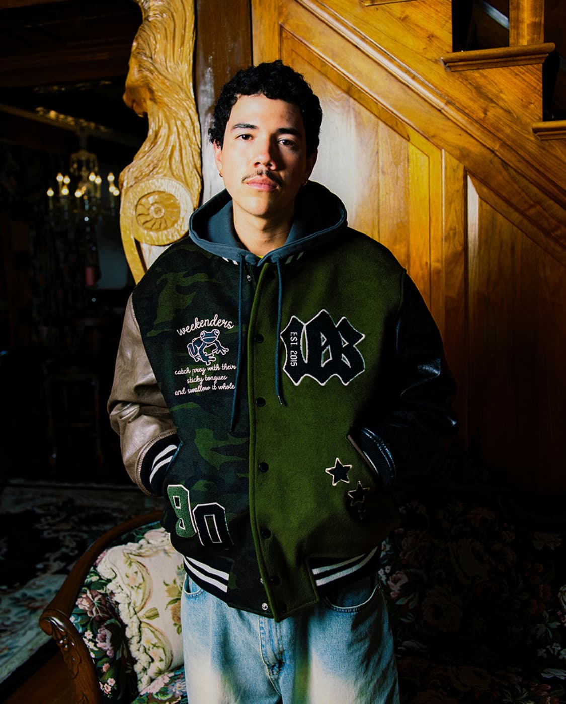 위캔더스 프로그 스타디움 바시티 자켓 카키 XL 상품이미지1