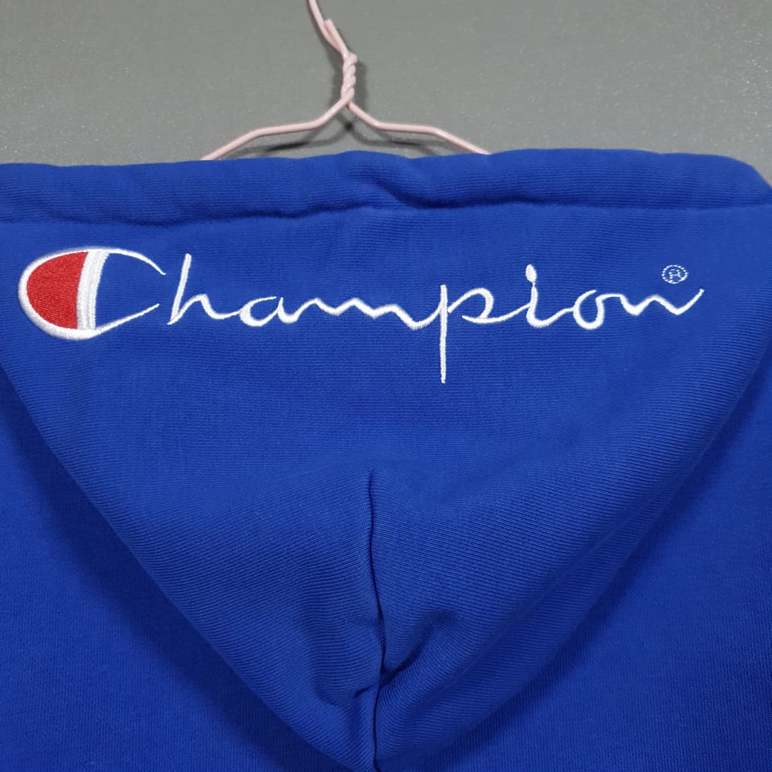 실측 M) 슈프림 X 챔피온 박스 로고 후드티 스웻셔츠 후디 블루 상품이미지9