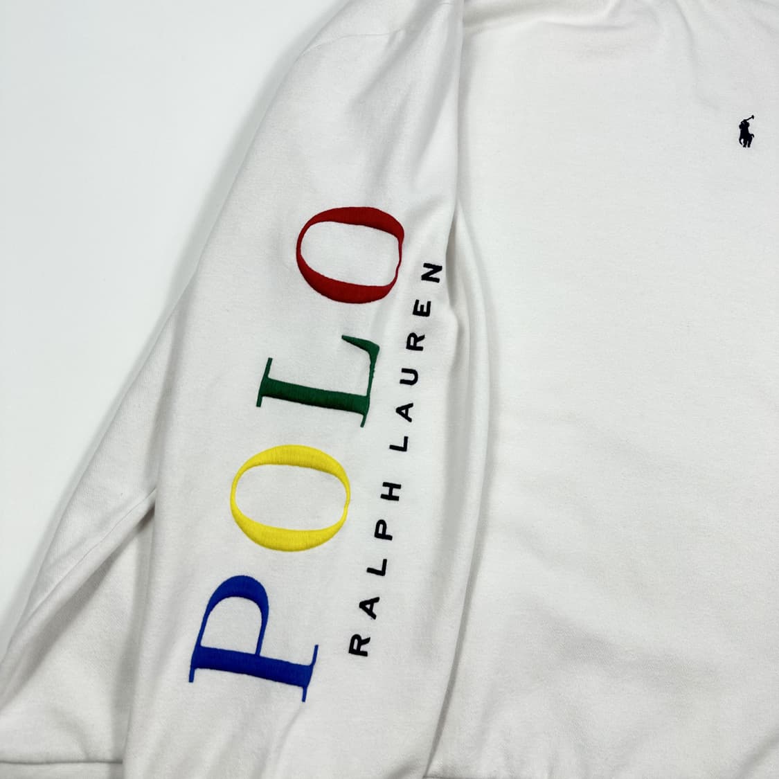 폴로 랄프로렌 클래식 사이드라인 맨투맨 화이트 2XL 상품이미지4