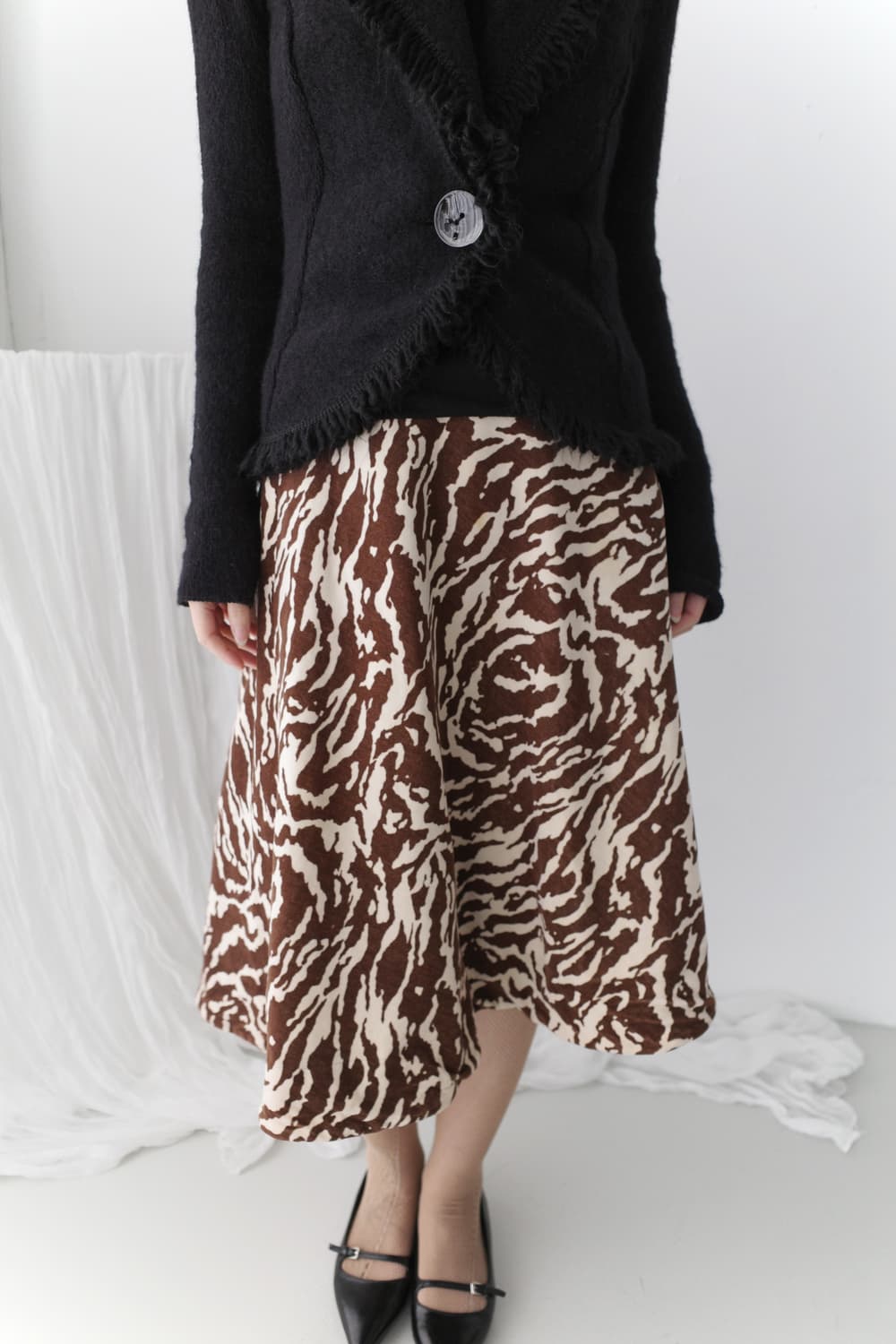 zebra suade skirt 상품이미지7