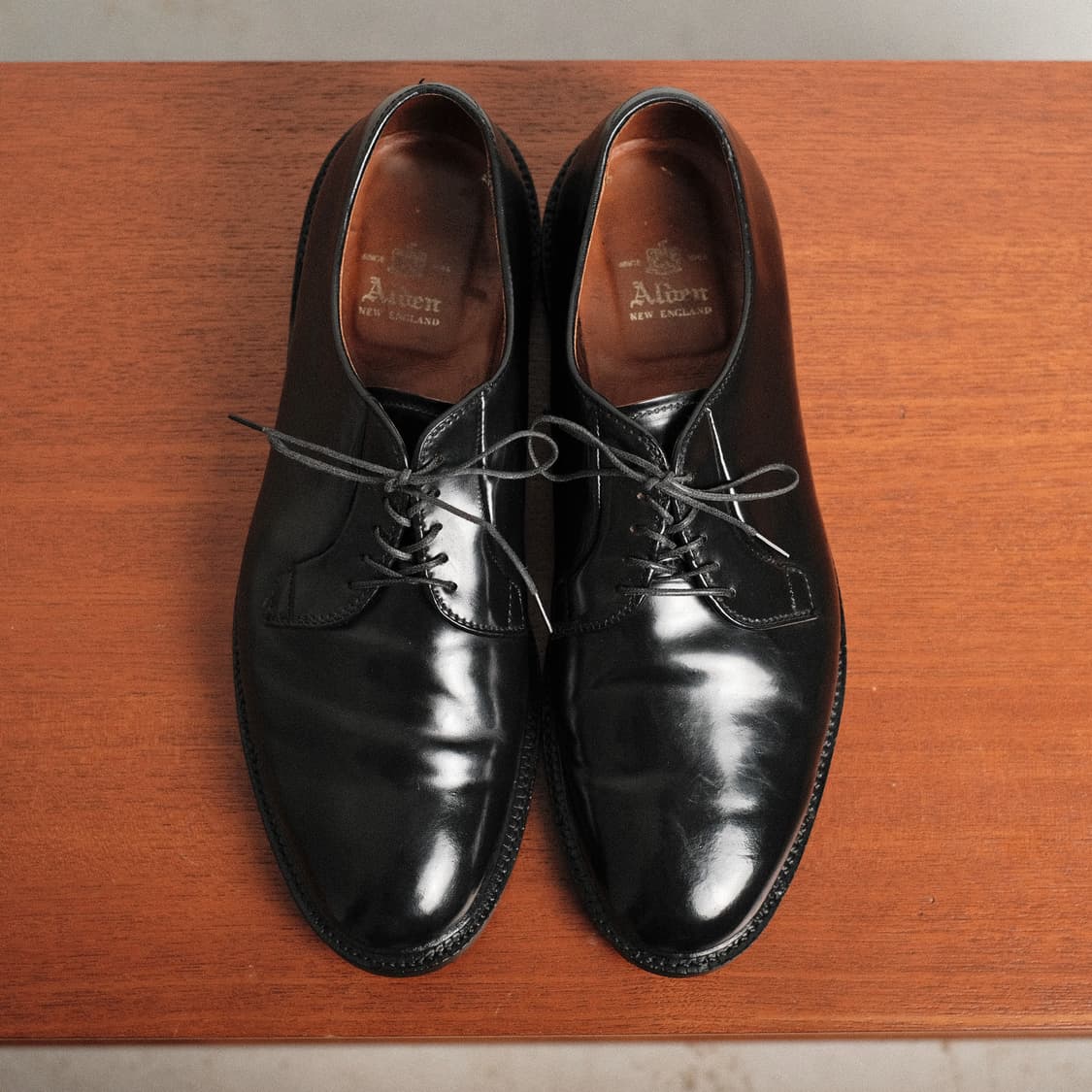 알든9901 10.5D사이즈 블랙 코도반 플레인토 더비 상품이미지8