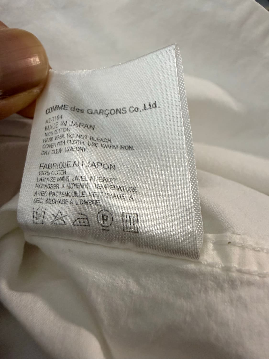 꼼데가르송 화이트 블랙와펜 셔츠 상품이미지6