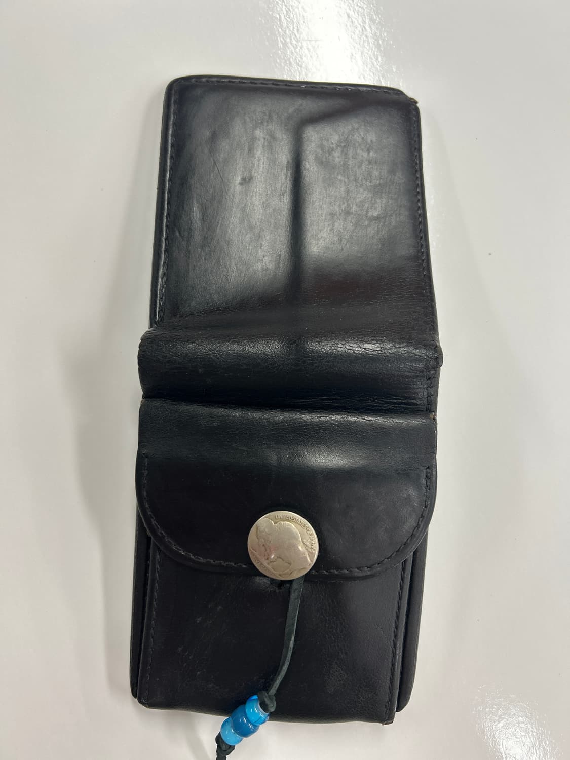 goros 고로스 새들레더 블랙 콘초 반지갑 상품이미지6