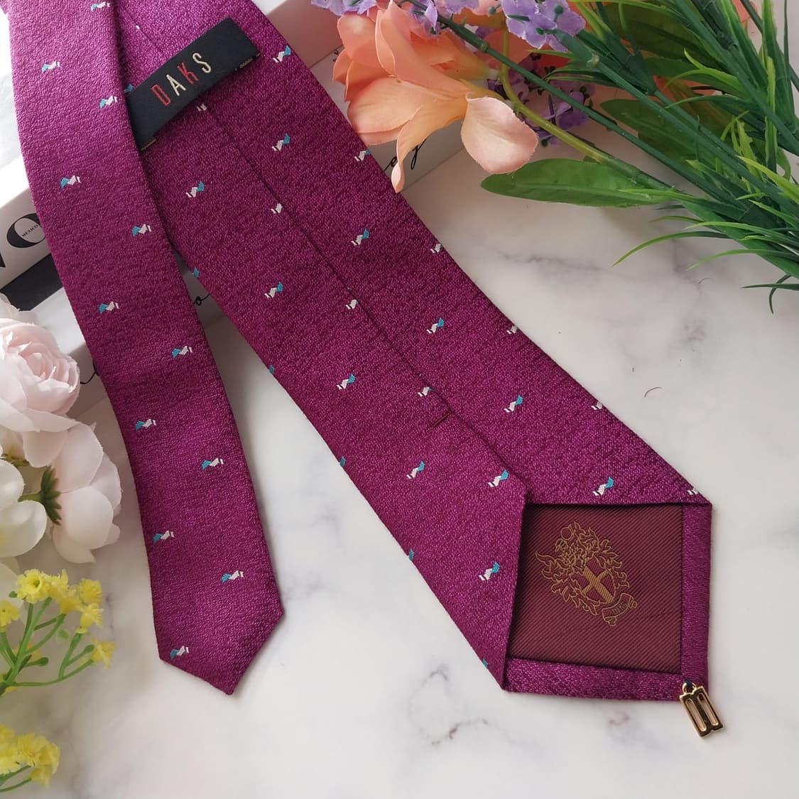 닥스 실크 퍼플 미세 패턴 넥타이 8.1cm A+등급 K1306
 상품이미지6