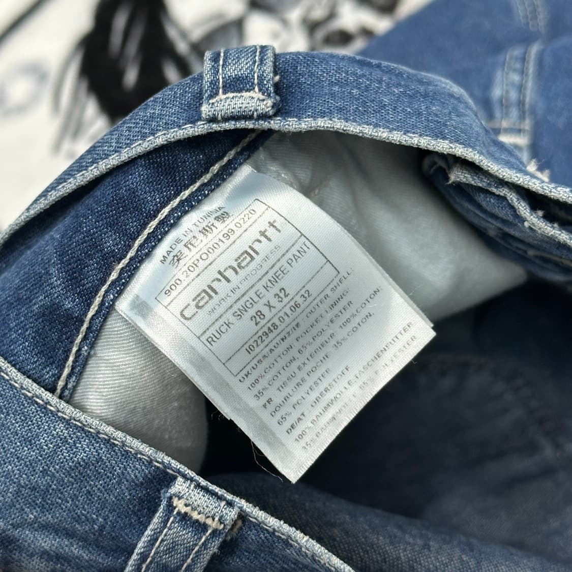 칼하트 싱글니 중청 데님팬츠 상품이미지9