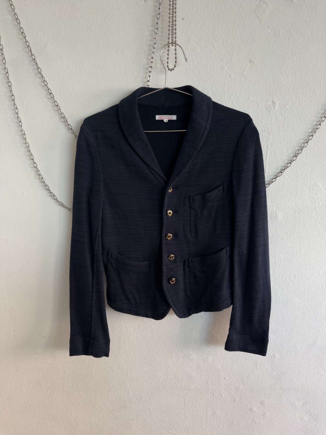 haversack 하버색 초기 코튼 네이비마린 가디건 상품이미지5