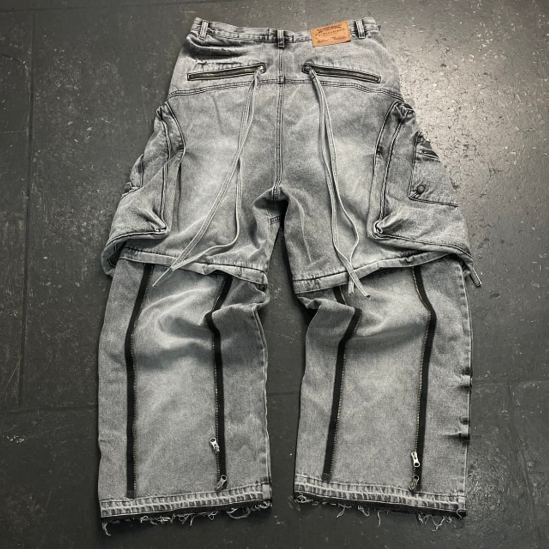 100 써저리 008 프로세스 오블리크 카고 진 데님팬츠 상품이미지5