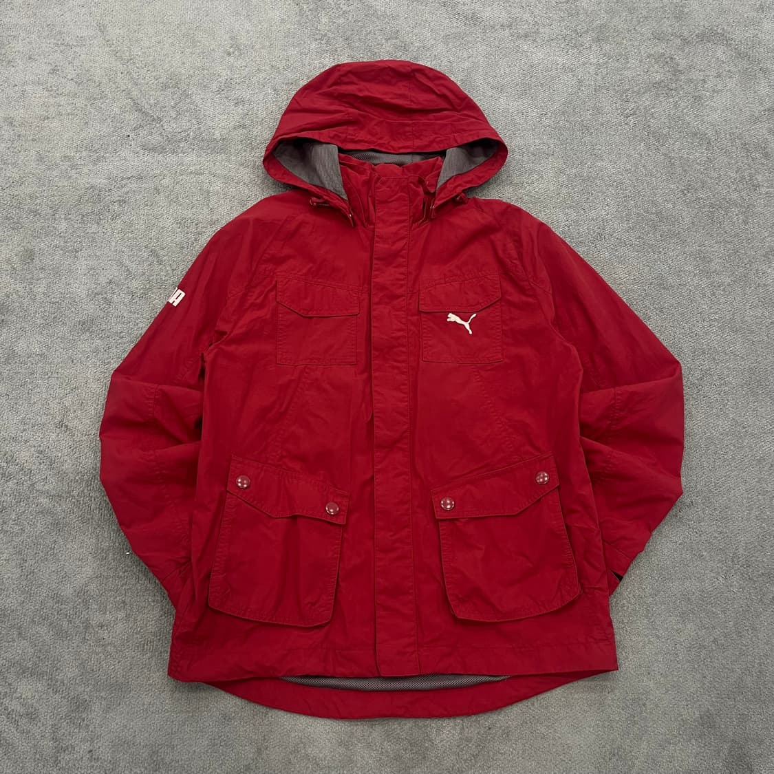 M 푸마 레드 후드 바람막이 자켓 상품이미지1