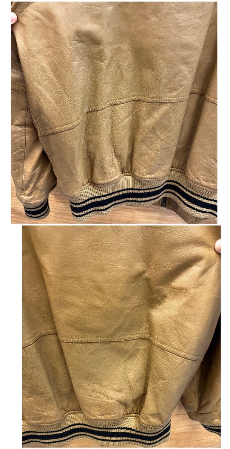 빈티지 양가죽 레더 자켓 카멜 2XL #csz3961 상품이미지9