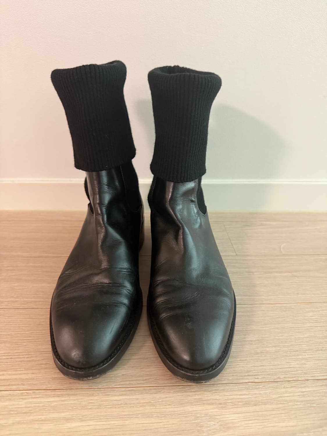 로우클래식 니트 앵클 부츠 상품이미지1