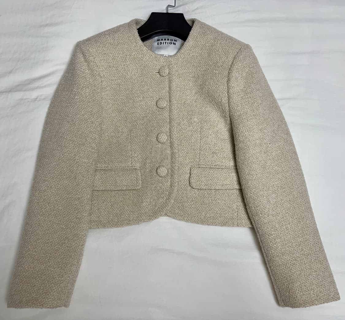 마론에디션 크리미 부클 울 블레이저 - 베이지 상품이미지3