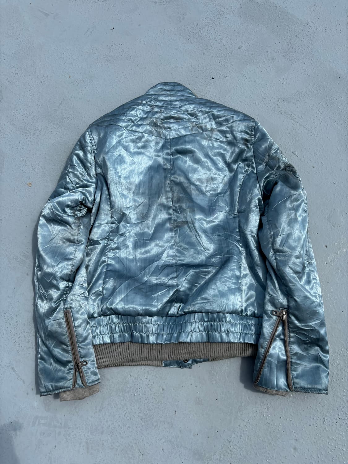 “Vintage” Y2K Mood Sky Blue Zipper Detai 상품이미지8