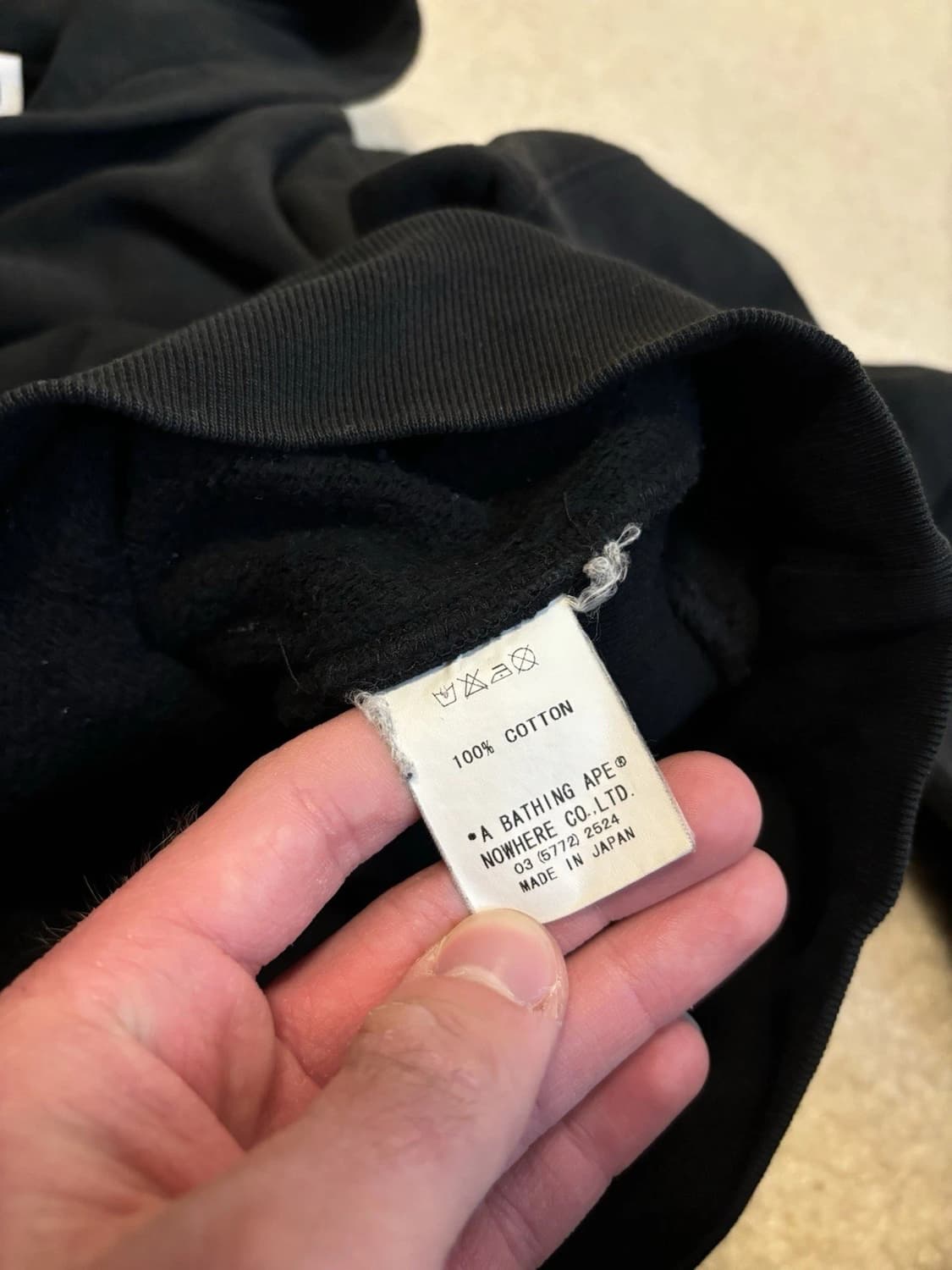 OG 베이프 x 카우스 베이비 마일로 후드티 블랙 상품이미지5