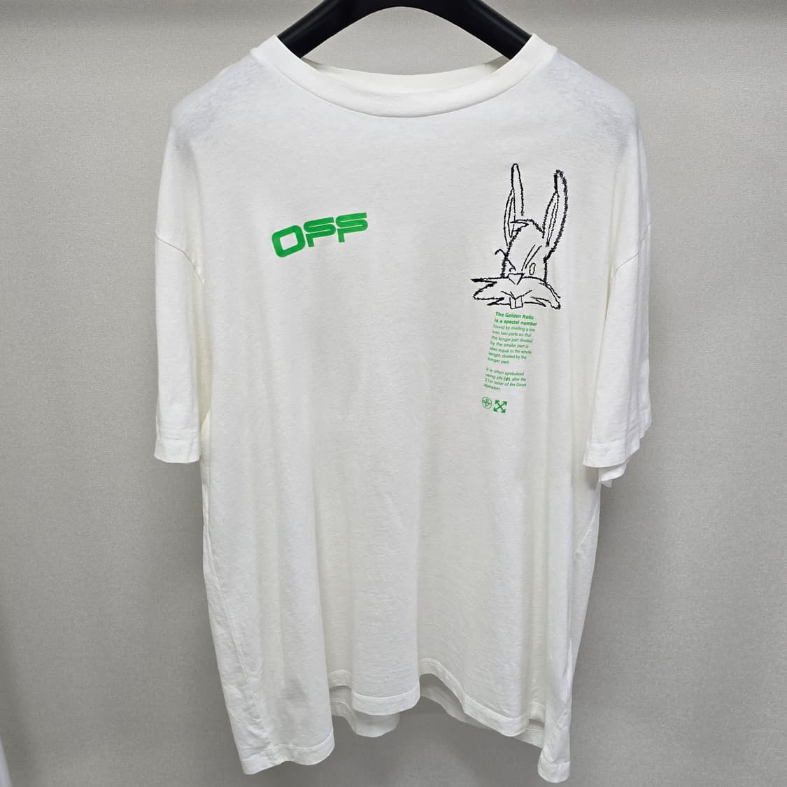 오프화이트 해리 버니 반팔 티셔츠 s사이즈 105 110 판매 상품이미지1