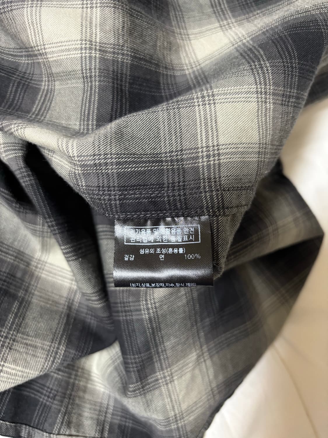 3 폴리테루 웨스턴 체크 셔츠 옴브레 차콜 상품이미지6