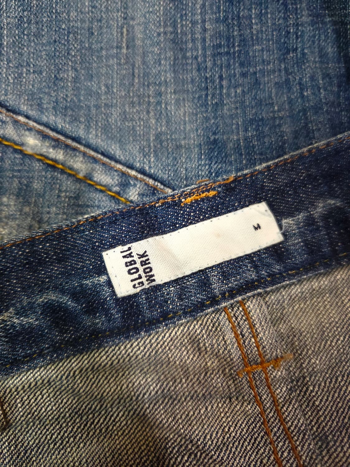 글로벌 워크 재팬 셀비지 워싱 데님 팬츠 상품이미지9