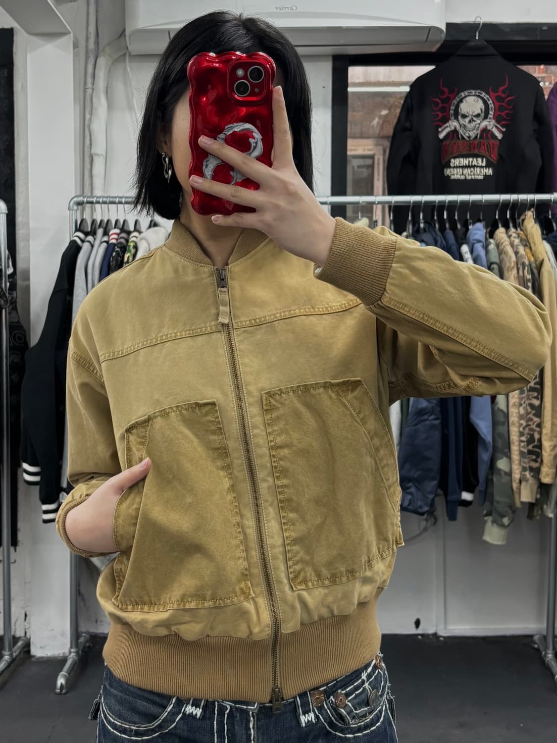 VTG 베이지 코튼 자켓 상품이미지3