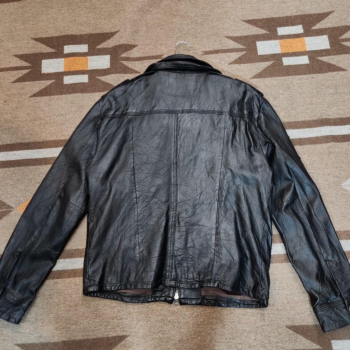 슈퍼드라이 양가죽 바이커 자켓 XXL 베컴 상품이미지5