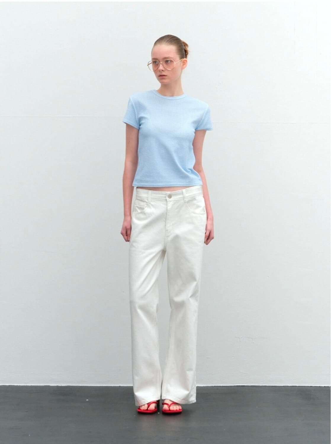 (L)Born BELLA Loose- fit Jeans (White) 상품이미지1