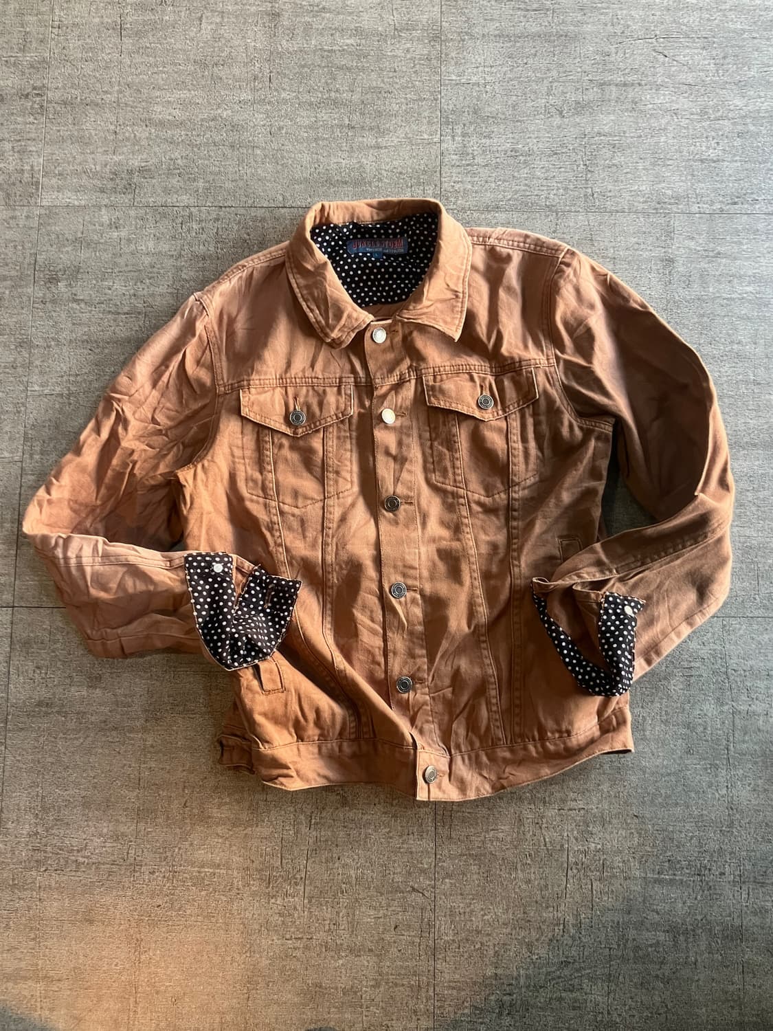 일본빈티지 Junglestorm 올드스쿨아메카지 땡땡이 트러커워크자켓 상품이미지1