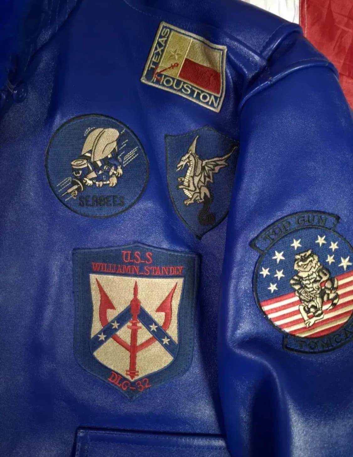 새제품 빈티지 리얼레더 미해군 G-1 TYPE 탑건 항공자켓 상품이미지2