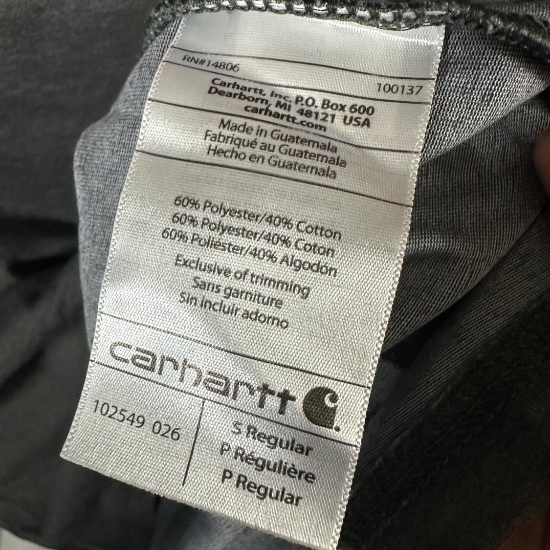 칼하트 포스 반팔 티셔츠 상품이미지5