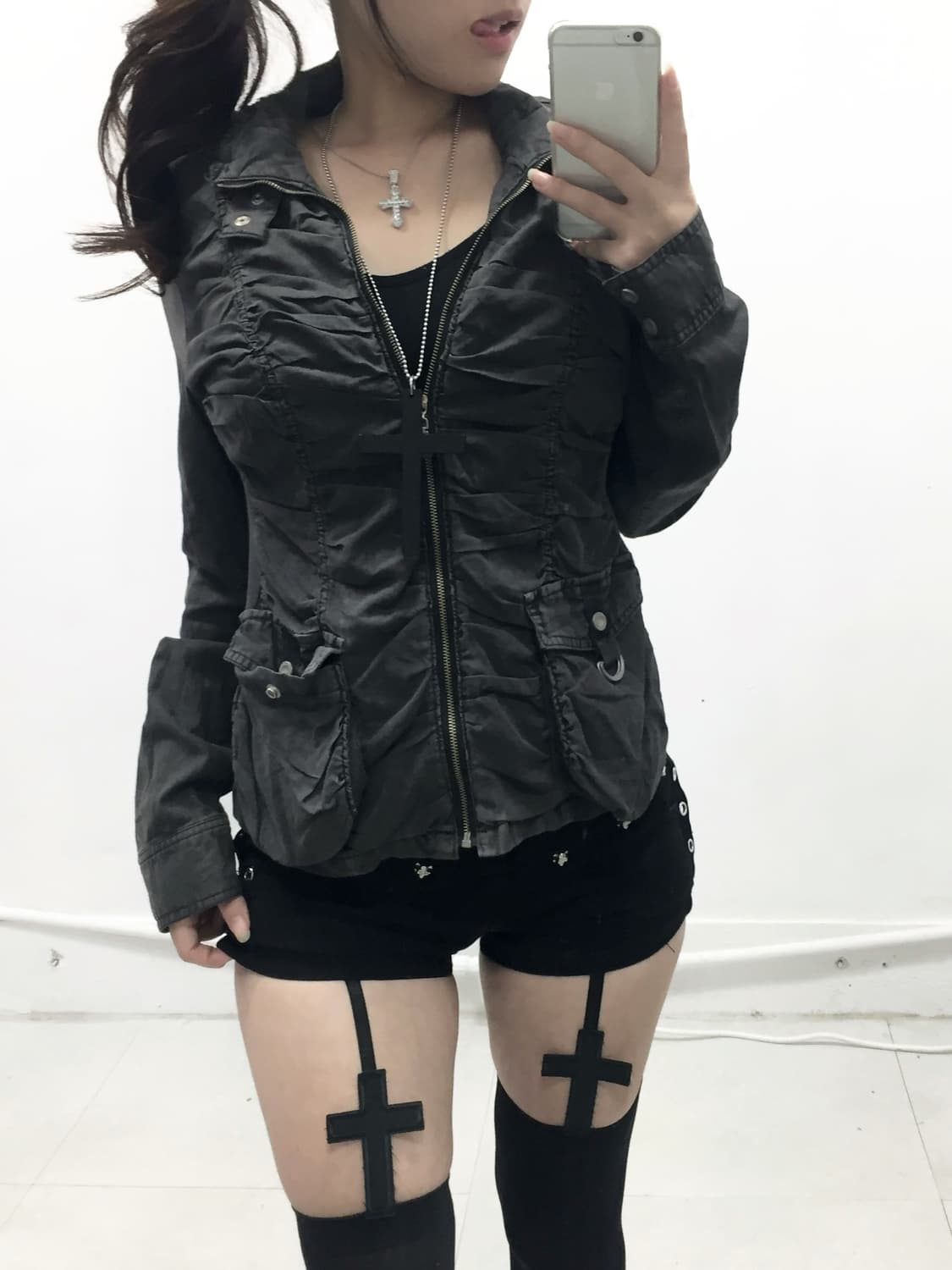 y2k 펑크 포켓 셔링 자켓 상품이미지2