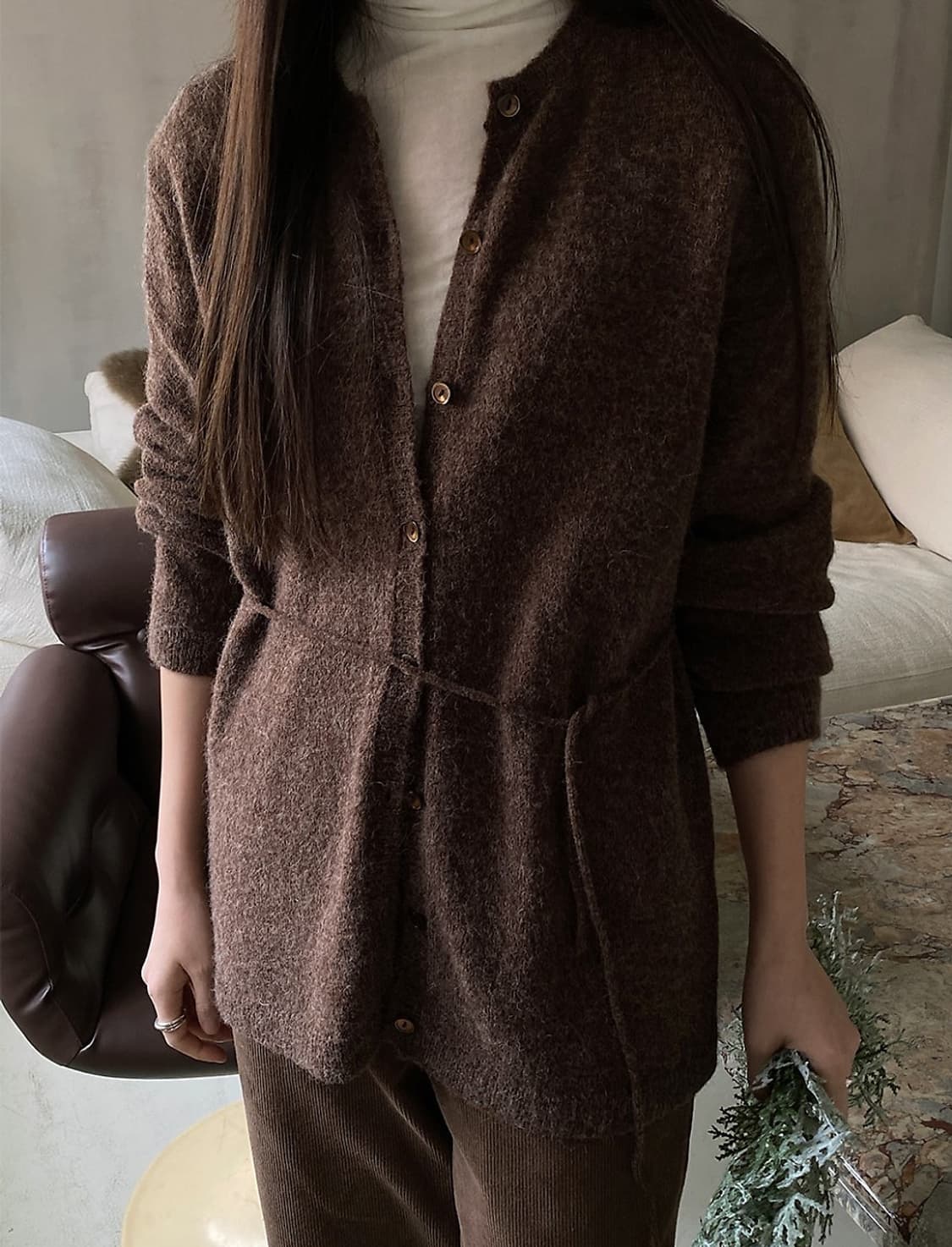 킨다베이지(page) 사브레 알파카 스트링 가디건 상품이미지2