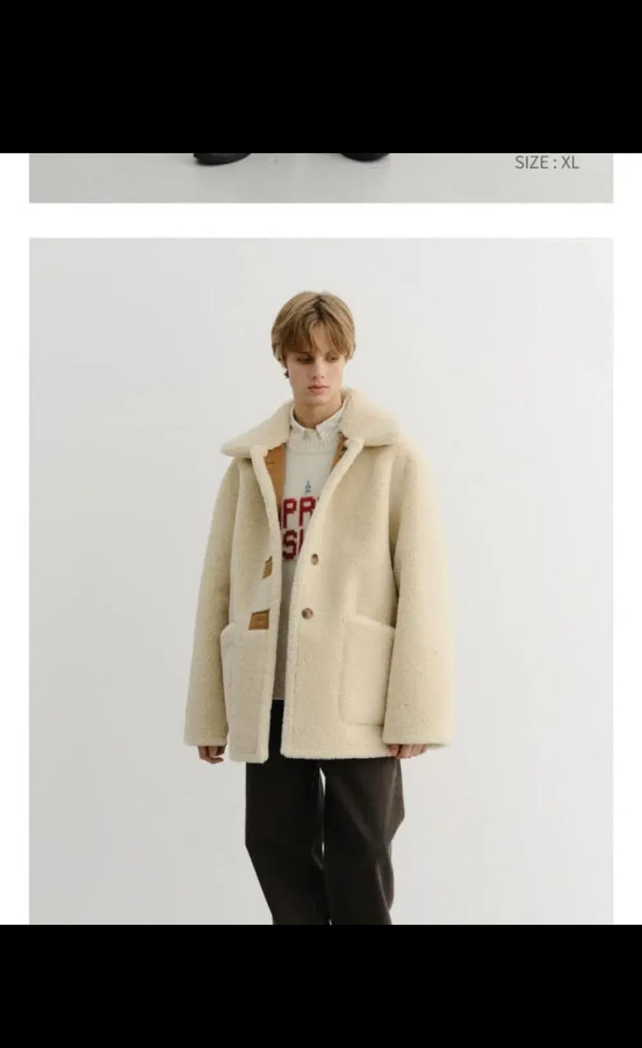 중고)던스트 시어링 양면 무스탕 리버시블 xl 판매 상품이미지2