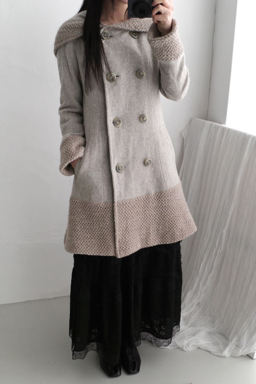 knit collar coat 상품이미지6