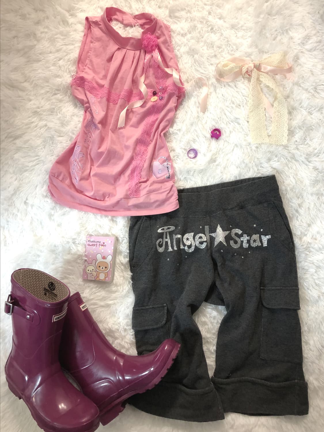 Pink button lace sleeveless 상품이미지6