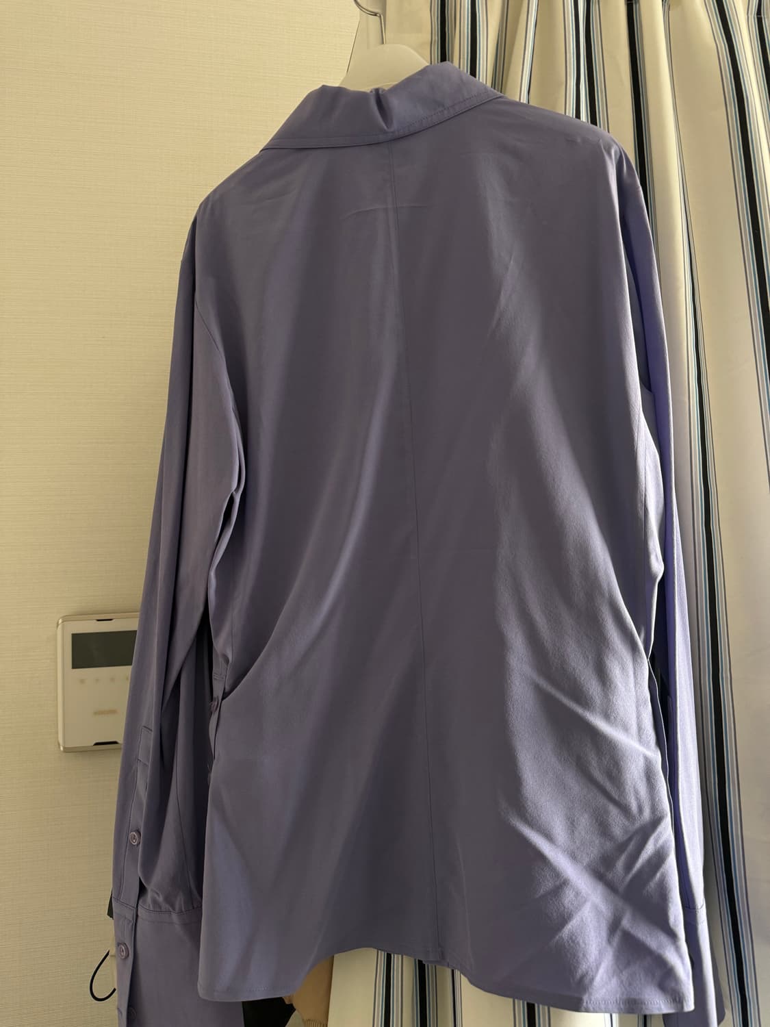 로우클래식 실크 셔츠 퍼플 M사이즈 상품이미지3