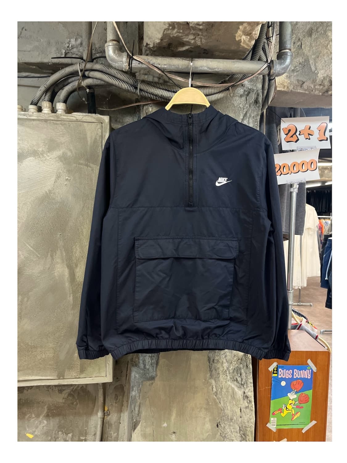 나이키 반집업 후드 아노락 블랙 L #csz4067 상품이미지1