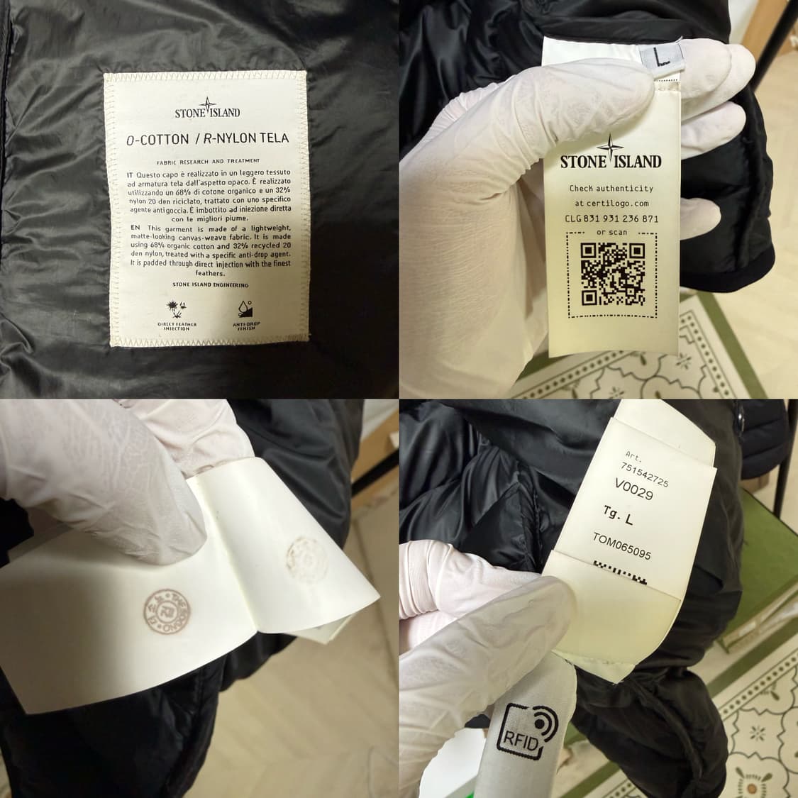 스톤아일랜드 42725 R-나일론 텔라 후드 블루종 경량패딩 상품이미지7