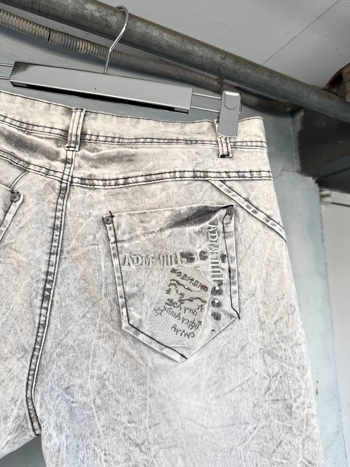 White gray washed pants 상품이미지4
