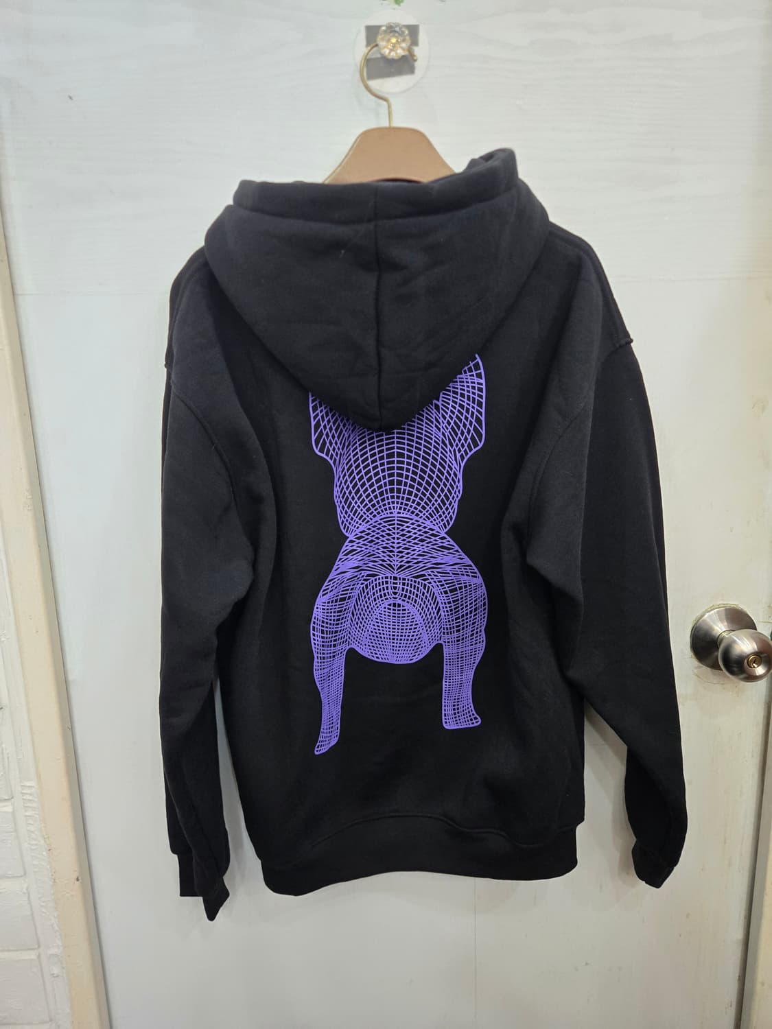 100,L)) LIFE WORK 라이프워크 기모 후드티셔츠! 보라색포인트 상품이미지4