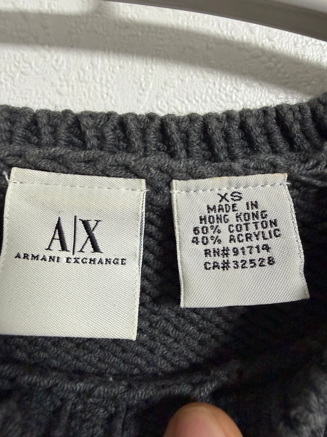 아르마니 빈티지 로고 니트 스웨터 상품이미지4