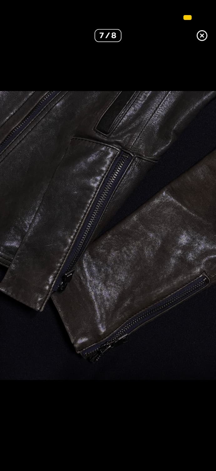 CORTIS style real leather jacket 빈티지 슬림핏 상품이미지7